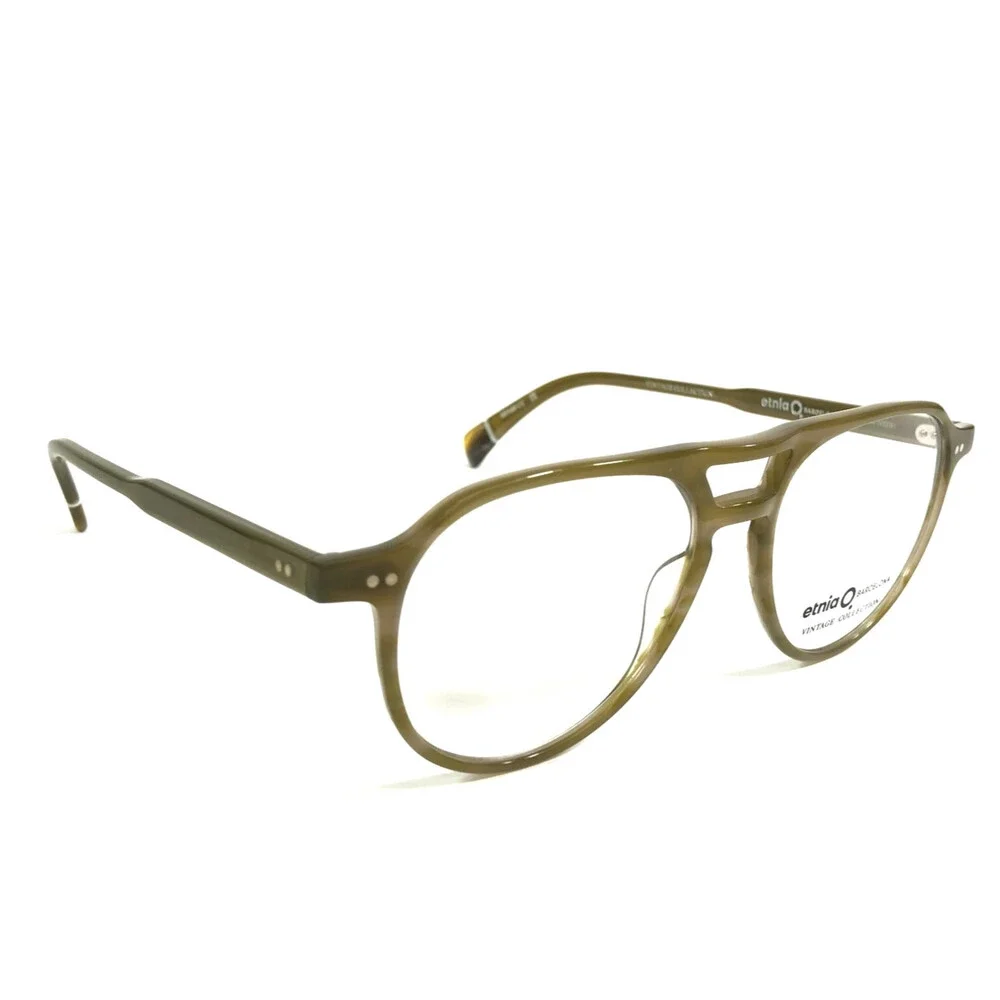 Etnia Barcelona Eyeglasses Frames ES MERCADAL GRBR Green Brown Olive 52-17-145